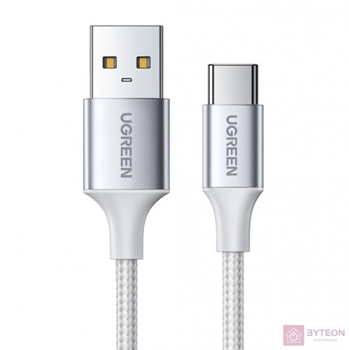 Ugreen 60131 US266 USB-A apa - USB-C apa 2.0 Adat és töltőkábel - Fehér (1m)