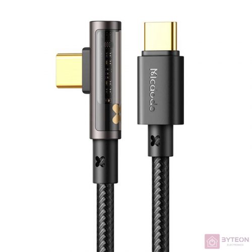 Mcdodo CA-3401 USB-C apa - USB-C apa 2.0 Adat és töltőkábel - Fekete (1.8m)