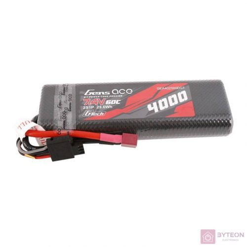 Gens Ace G-Tech 4000mAh 7,4V 60C 2S1P HardCase T-dugós ütőakkumulátor