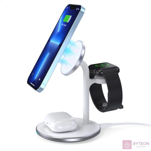 Wireless charger Choetech with stand 2in1 (white)