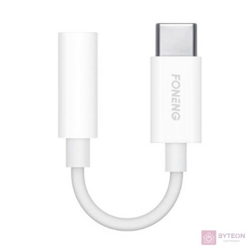 Audio cable 3.5mm jack to USB type-C Foneng BM21 (white)