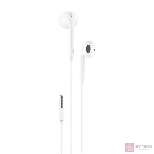 In-ear headphones, wired Foneng T34, mini jack 3.5mm, remote control (white)