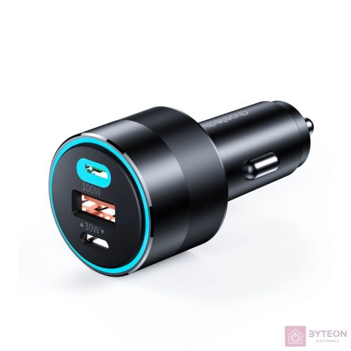 Choetech TC0011 car charger 130W 2x USB C 1x USB A (black)