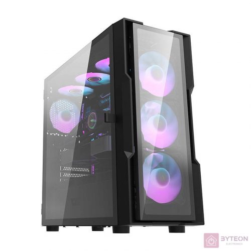 Darkflash DK431 Glass Computer Case + 4 fans (black)