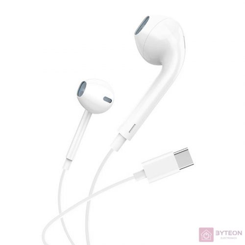 In-ear headphones, wired Foneng T15, USB-C, 1.2m (white)