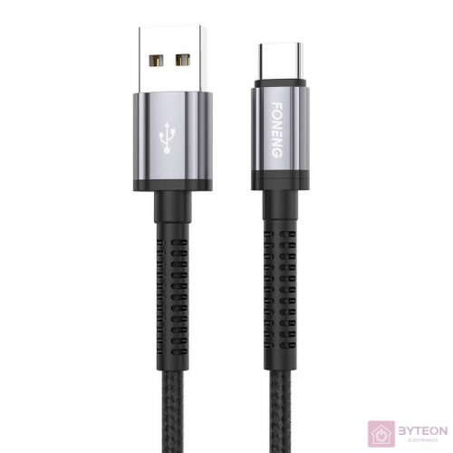 Foneng X83 USB to USB-C cable, 2.1A, 1m (black)