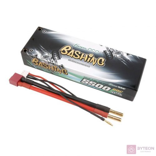 Battery Lipo Gens ace 5500mAh 2S 7.4V 60C HardCase RC 10# car with T-plug