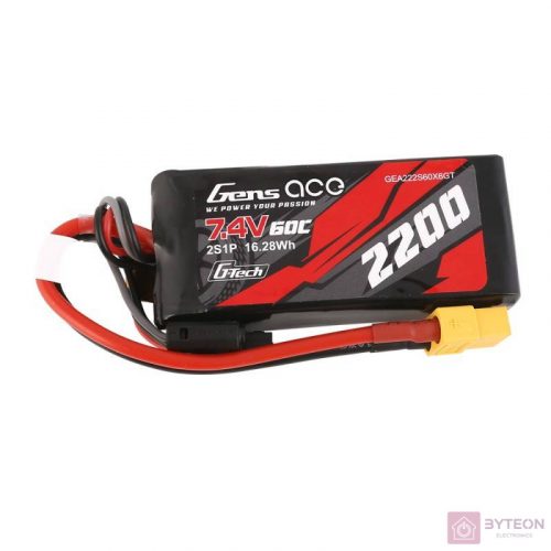 GensAce G-Tech LiPo akkumulátor 2200mAh 7.4V 60C 2S1P XT60