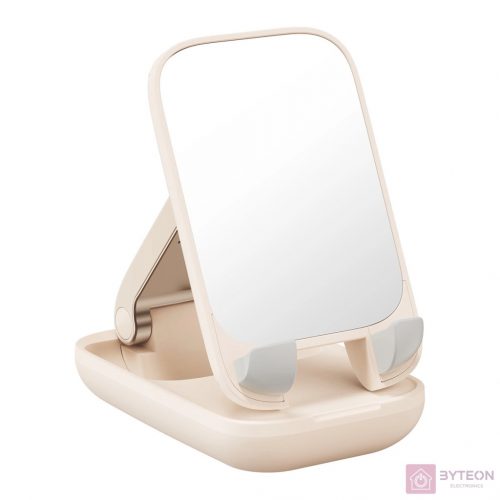 Folding Phone Stand Baseus with mirror (baby pink)