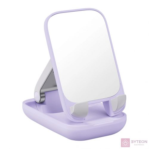 Folding phone stand Baseus with mirror (purple)