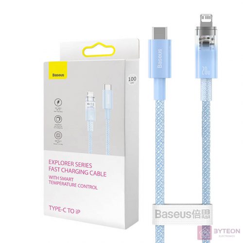 Fast Charging cable Baseus USB-C to Lightning  Explorer Series 1m, 20W (blue)