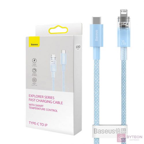 Fast Charging cable Baseus USB-C to Lightning  Explorer Series 2m, 20W (blue)