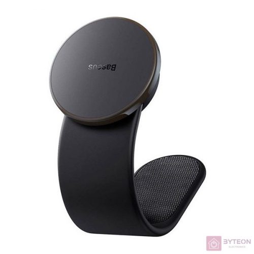 Magnetic car phone holder Baseus with wireless charger (black)