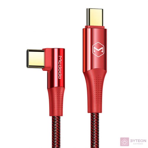 Cable USB-C to USB-C Mcdodo CA-8321 100W 90 Degree 1.2m (red)