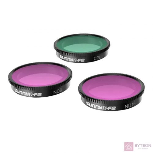 Set of 3 filters CPL+ND8+ND16 Sunnylife for Insta360 GO 3/2