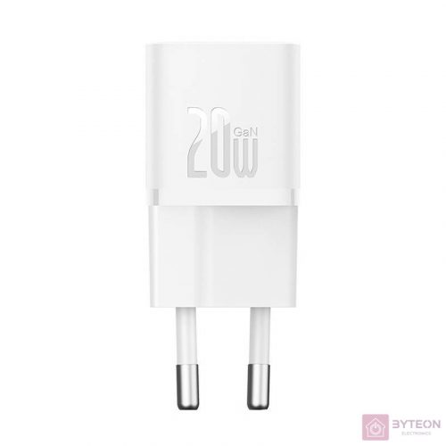 Mini wall charger Baseus GaN5 20W (white)