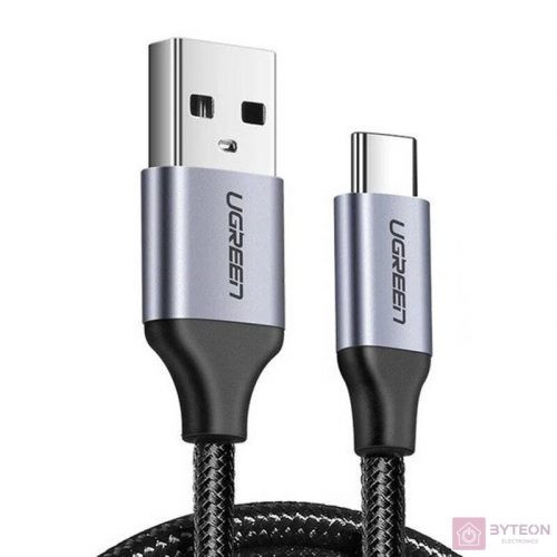 USB-USB-C QC3.0 UGREEN kábel 0,5 m alumínium csatlakozóval (fekete)