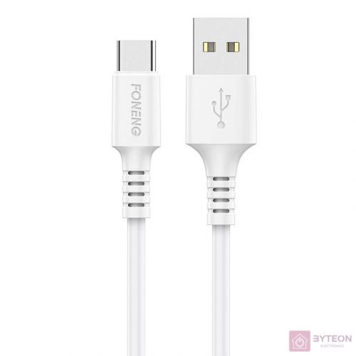 Cable USB to USB C Foneng, x85 3A Quick Charge, 1m (white)