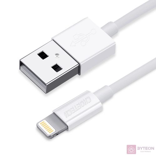 USB to Lightning cable Choetech IP0026, MFi,1.2m (white)