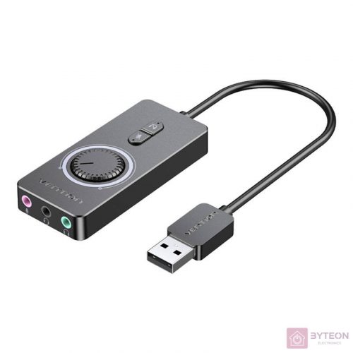 External USB 2.0 audio card Vention CDRBF 1m (black)