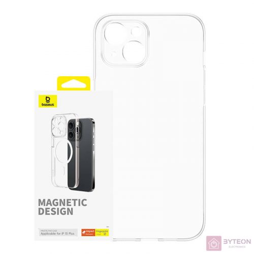 Magnetic Phone Case for iPhone 15 Plus Baseus OS-Lucent Series (Clear)