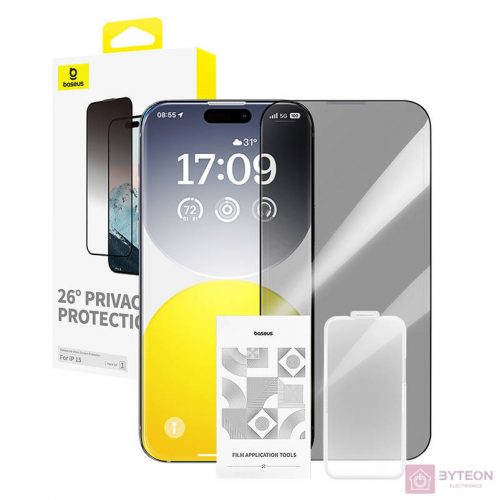 Privacy Protection Tempered Glass Baseus Diamond  iPhone 15