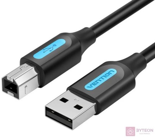 Cable USB 2.0 A to B Vention COQBF 1m (black)