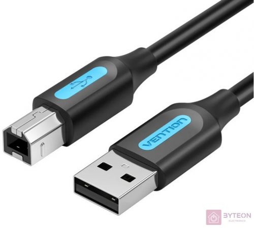 Cable USB 2.0 A to B Vention COQBG 1.5m (black)