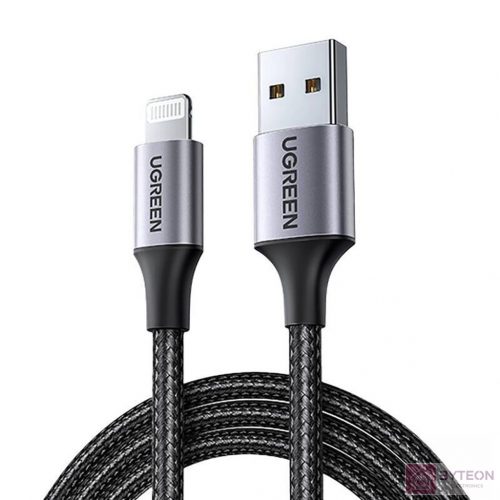 UGREEN USB Lightning kábel, 2.4A US199, 2m (fekete)