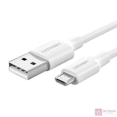 USB-Mikro USB kábel UGREEN QC 3.0 2.4A 1.5m (fehér)