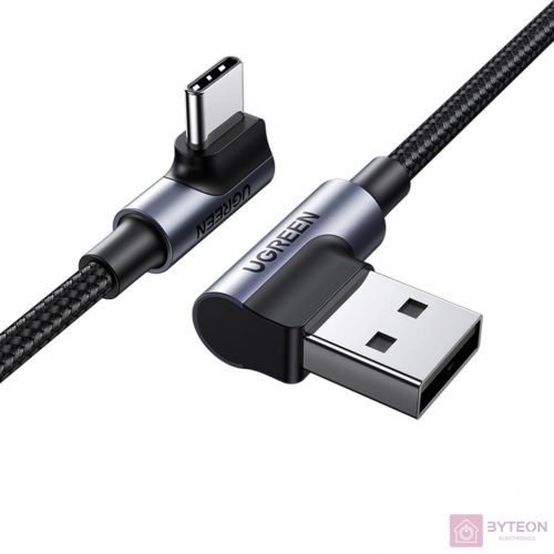 UGREEN US176 USB-C USB-A 2.0 Kábel, 3A, 3m (fekete)