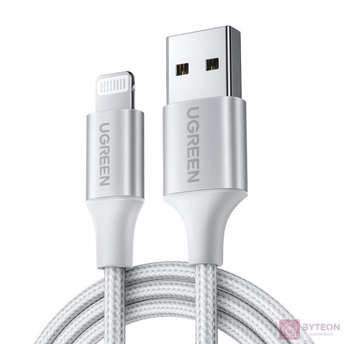 UGREEN USB Lightning kábel, 2.4A US199, 2m (ezüst)