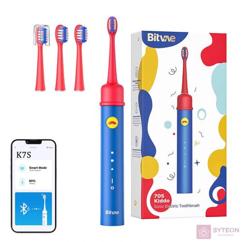 Sonic toothbrush with app for kids, tips set  Bitvae BVK7S (blue)