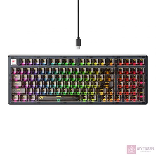 Mechanical Gaming Keyboard Havit KB875L Transparent