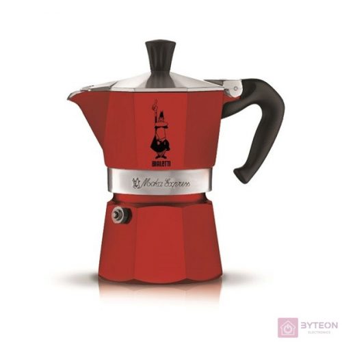 Bialetti 4942 Moka Express 3 személyes piros kotyogós kávéfőző