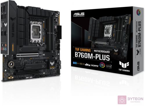 ASUS TUF GAMING B760M-PLUS Intel B760 LGA1700 DDR5 mATX alaplap