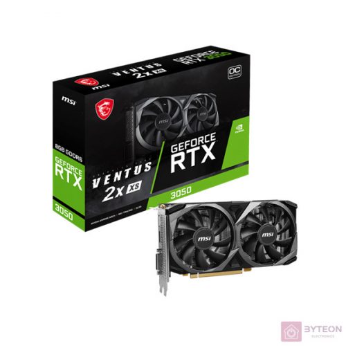 MSI GeForce RTX 3050 VENTUS 2X XS 8G OC nVidia 8GB GDDR6 128bit PCIe videókártya