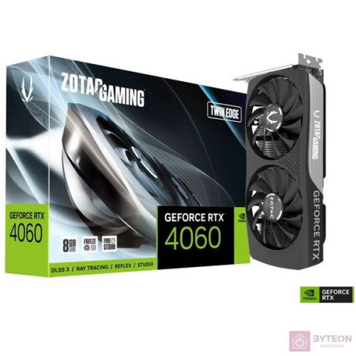 Zotac GAMING GeForce RTX 4060 Twin Edge nVidia 8GB GDDR6 128bit PCIe videókártya