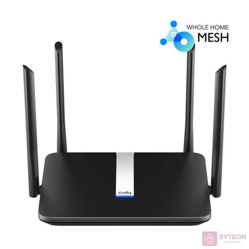 CUDY X6 AX1800 gigabit WIFI 6 MESH fekete router