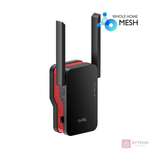 CUDY RE3000 kétsávos AX3000 WIFI 6 MESH fekete extender/access point