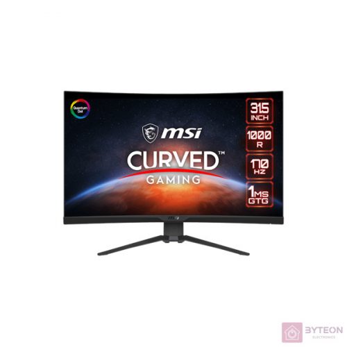 MSI 31,5" MAG 325CQRF-QD WQHD VA 170Hz HDMI/DP/USB ívelt gamer monitor