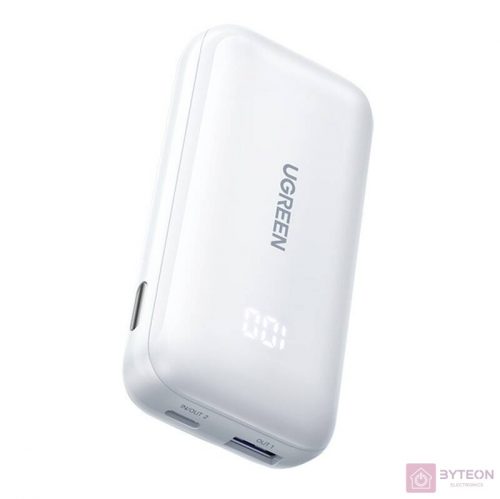 Powerbank 10000mAh Ugreen Nexode PB501, USB + USB-C, 30W PD (biały)