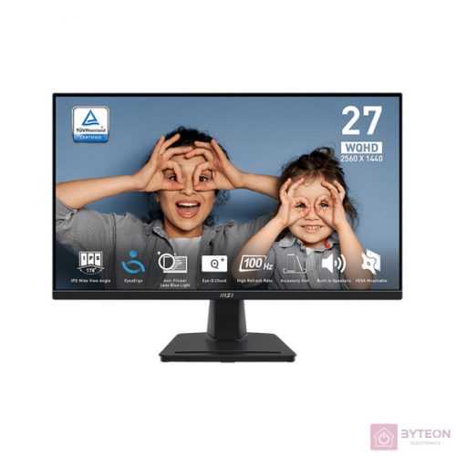 MSI 27" PRO MP275Q QHD IPS 100Hz HDMI/DP fekete Business monitor