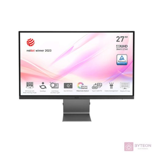 MSI 27" MD271UL Business Modern UHD IPS HDMI/DP/USB-C szürke monitor