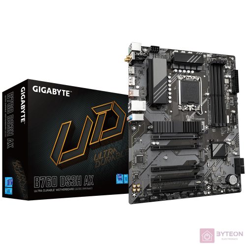 GIGABYTE Alaplap S1700 B760 DS3H AX INTEL B760, ATX