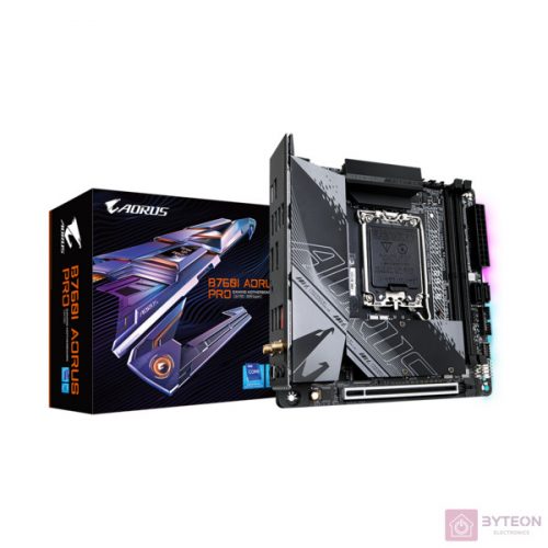 GIGABYTE Alaplap S1700 B760I AORUS PRO INTEL B760, mini-ITX