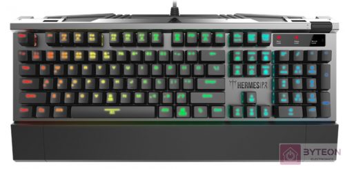 Gamdias HERMES P2 (UK, USB, Blue Switch,RGB) - Fekete