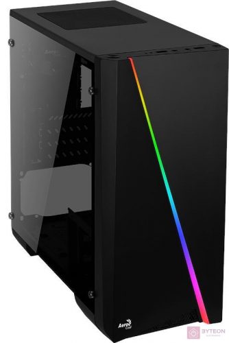 AeroCool Cylon mini RGB (Edzett üveg) - Fekete