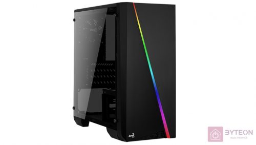 AeroCool Cylon mini RGB (Plexi Ablak) - Fekete