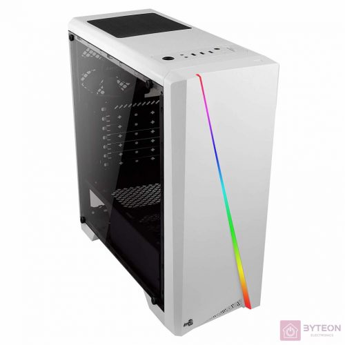 AeroCool Cylon RGB (Plexi Ablak) - Fehér